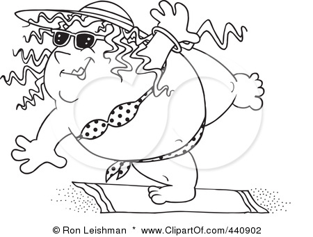 440902-cartoon-black-and-white-outline-design-of-a-fat-woman-doing-yoga-in-her-bikini
