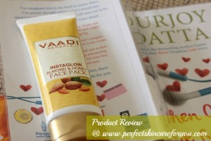 Vaadi Herbals Instaglow Almond & Honey Face Pack product review for dry skin care