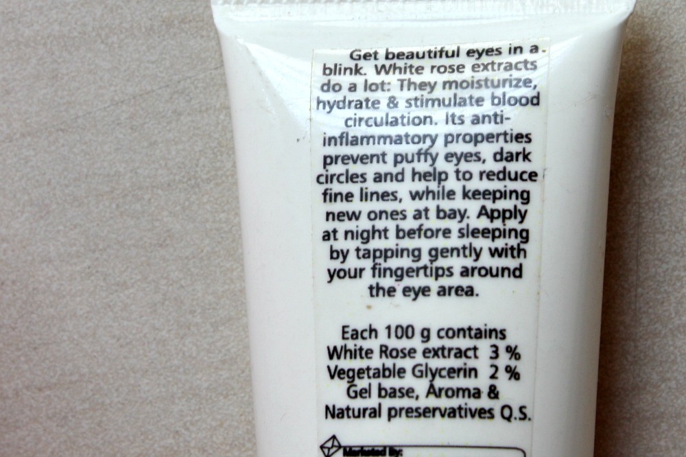 The Nature's Co. White Rose Under Eye Gel