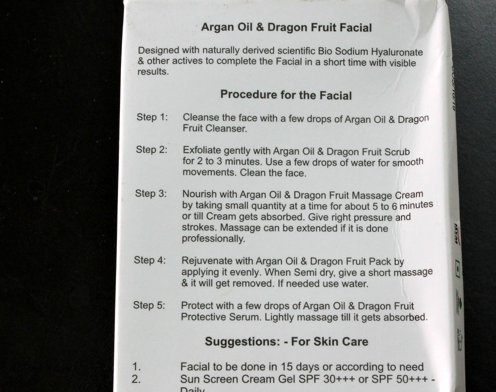 Inveda Argan Oil & Dragon Fruit Facial Kit product review