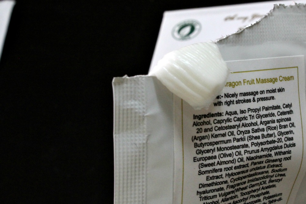 Inveda Argan Oil & Dragon Fruit Facial Kit product review, massage cream